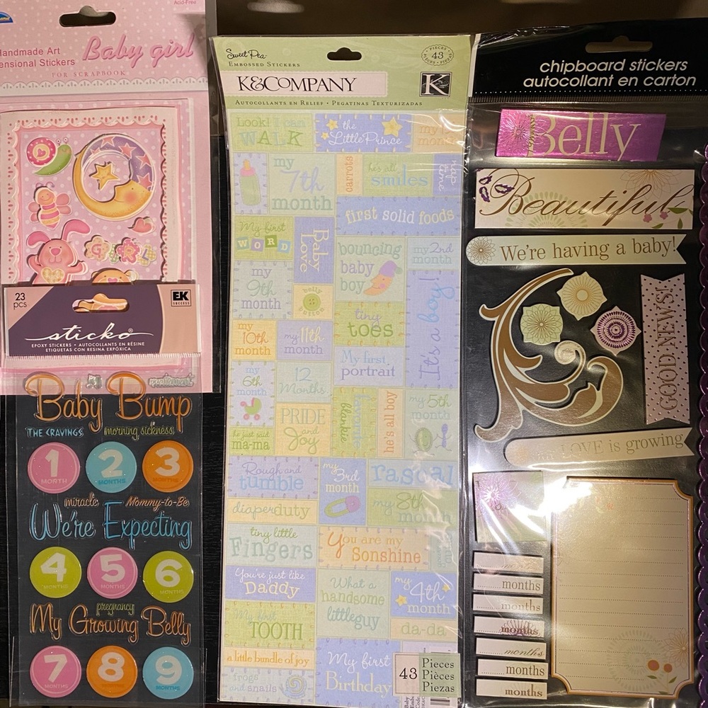 Lot of expecting mother/pregnancy stickers